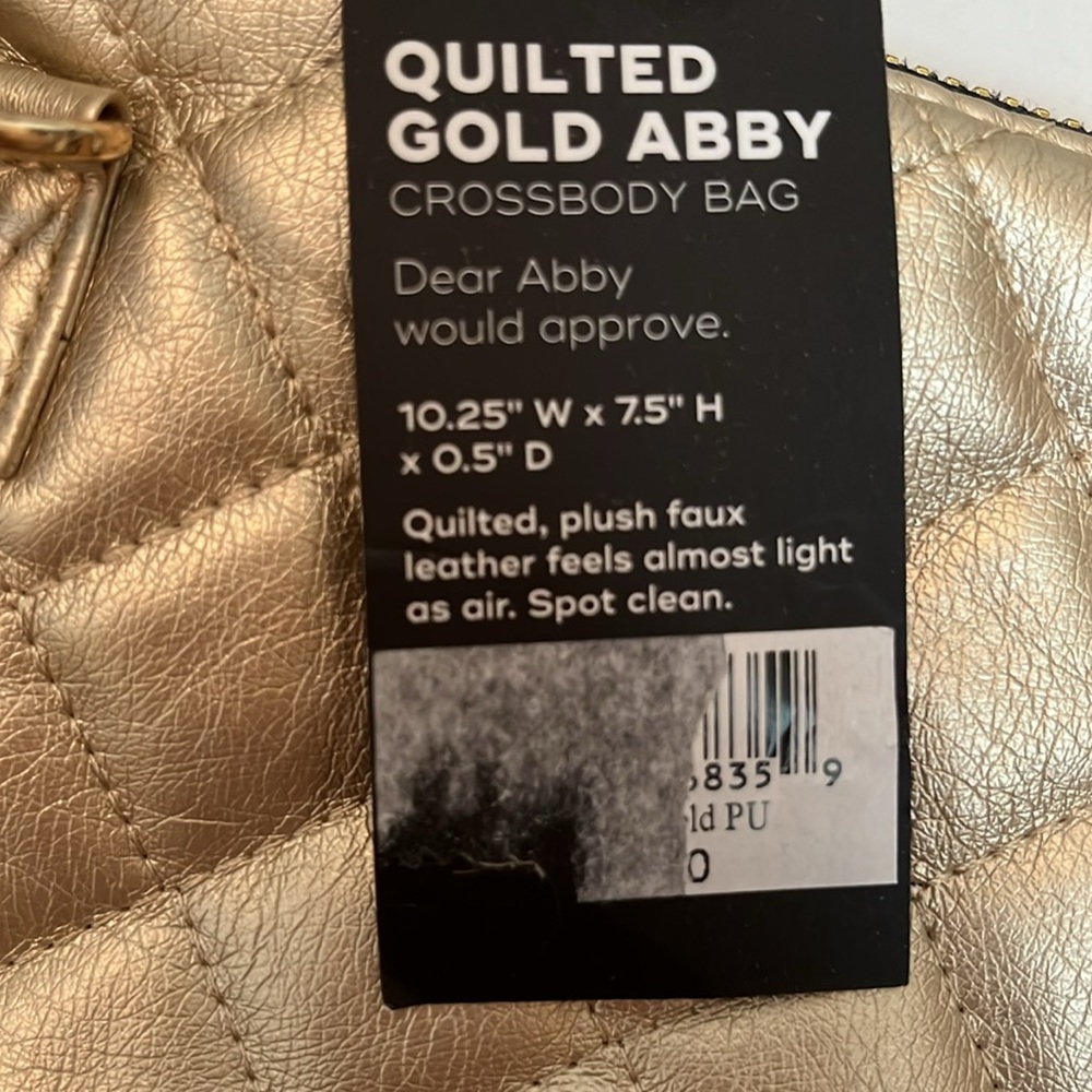 Scout Metallic Gold Quilted Abby Crossbody NWT - Picture 2 of 8